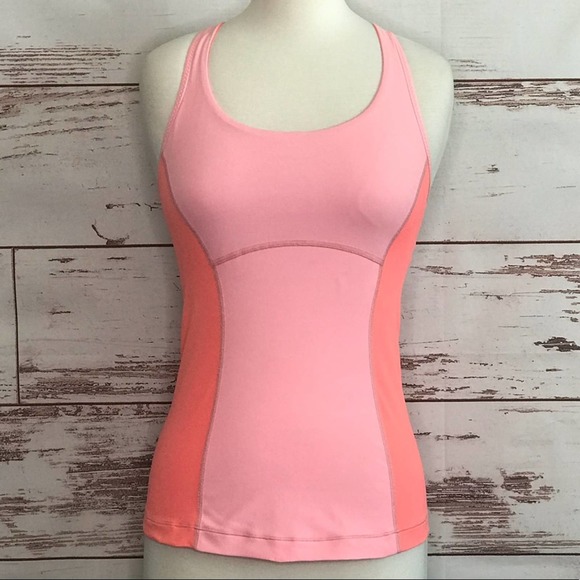 Lululemon Run Pace Tank Bleached Coral Pop Orange